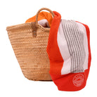 handtuch liegetuch jacquard baumwolle rot gestreift