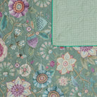 tagesdecke floral blueten gemustert perkal