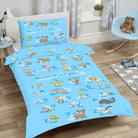bettwaesche tiere blau abc zweiseitig baumwolle renforcé 