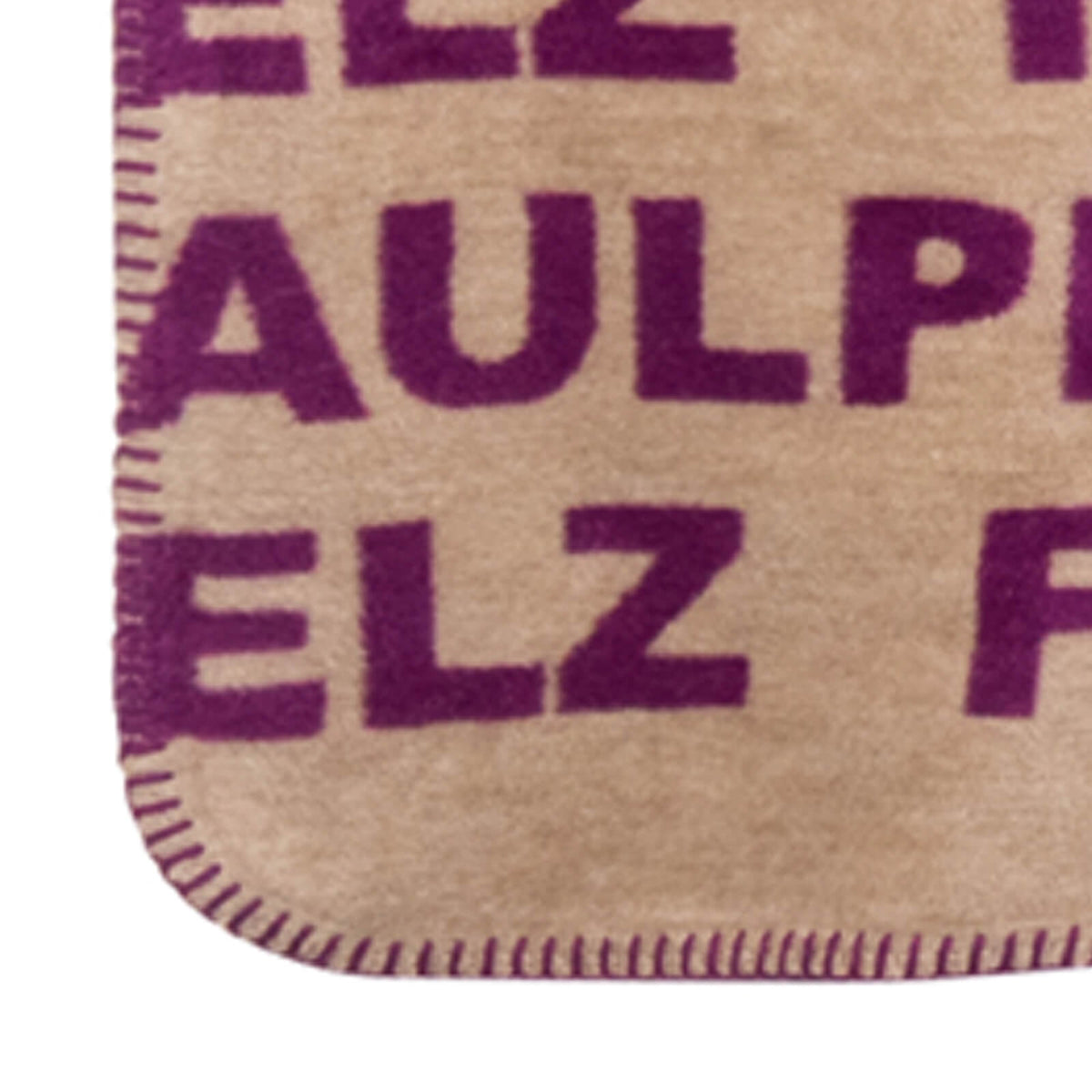 wohndecke pad home text invertiert natural violett