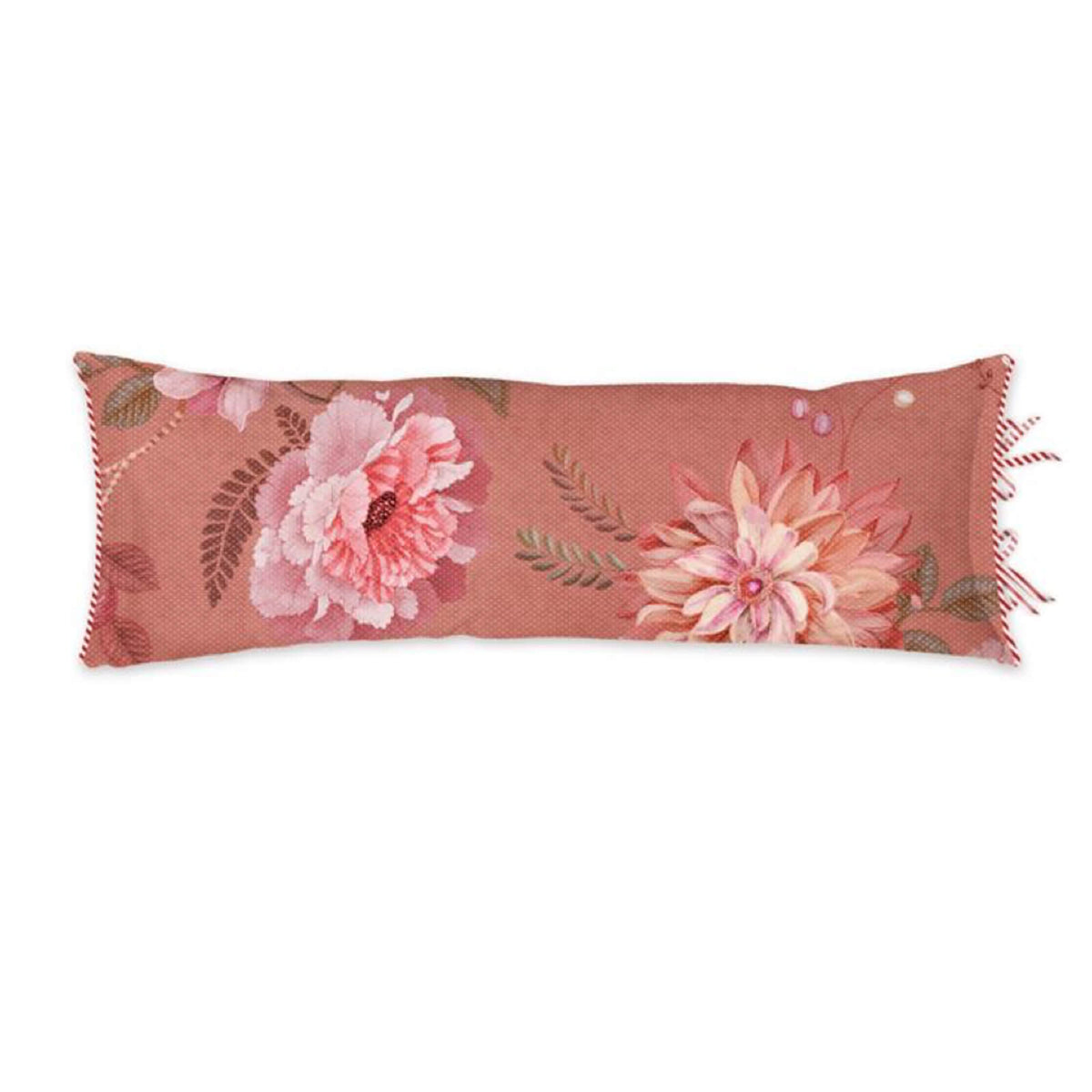 zierkissen gebluemt floral wellen rosa 