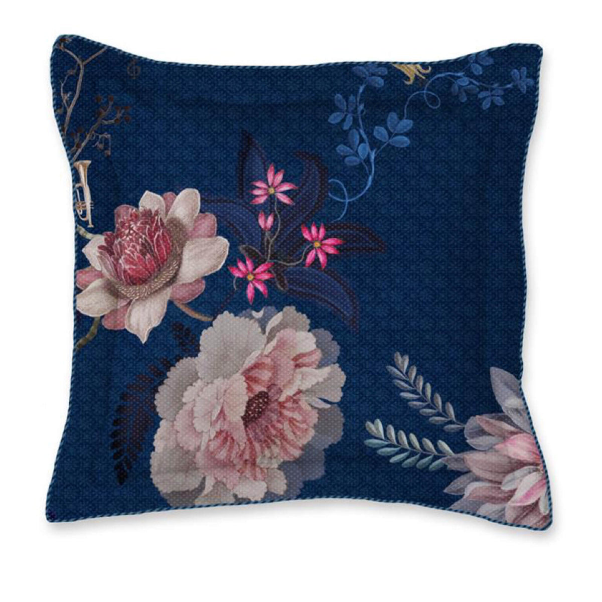 zierkissen gebluemt floral boegen blau